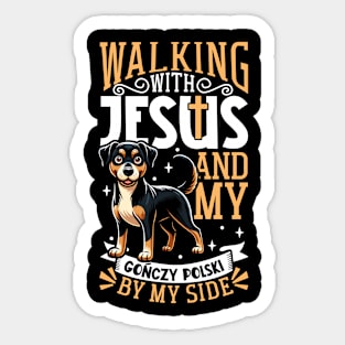 Jesus and dog - Polish Hound Sticker